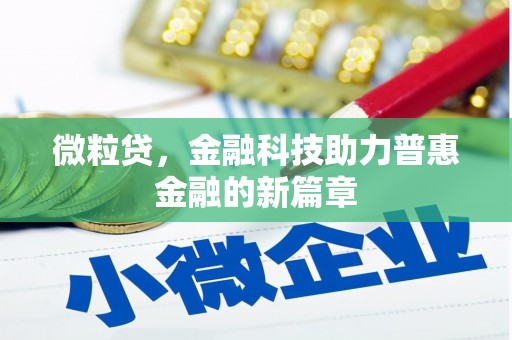 额济纳旗微粒贷，金融科技助力普惠金融的新篇章
