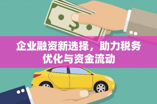 额济纳旗企业融资新选择，助力税务优化与资金流动