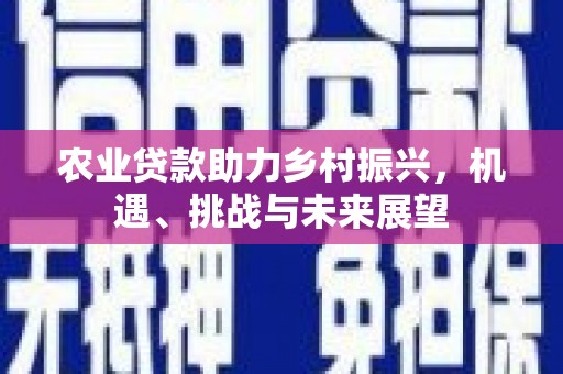 额济纳旗农业贷款助力乡村振兴，机遇、挑战与未来展望