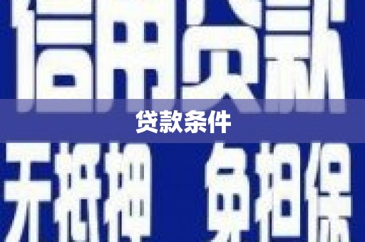 额济纳旗贷款条件