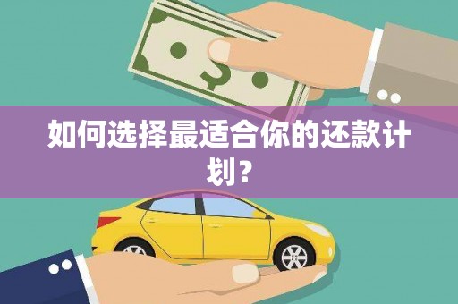 额济纳旗如何选择最适合你的还款计划？
