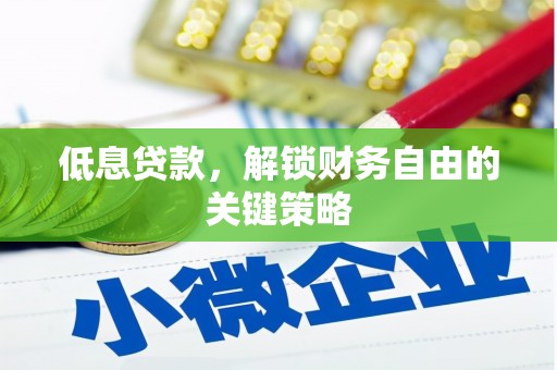 额济纳旗低息贷款，解锁财务自由的关键策略