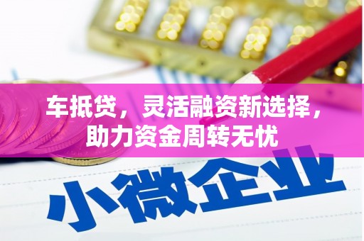 额济纳旗车抵贷，灵活融资新选择，助力资金周转无忧