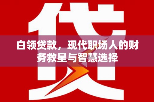 额济纳旗白领贷款，现代职场人的财务救星与智慧选择