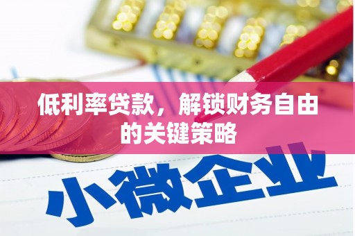 额济纳旗低利率贷款，解锁财务自由的关键策略