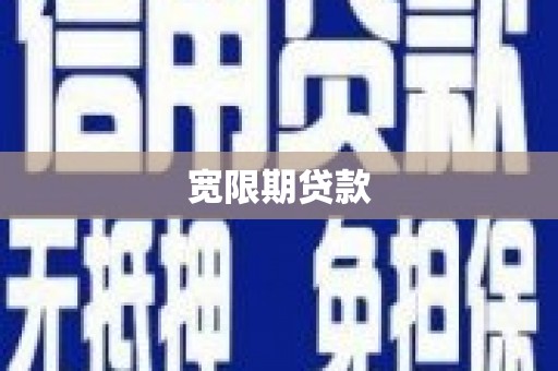额济纳旗宽限期贷款