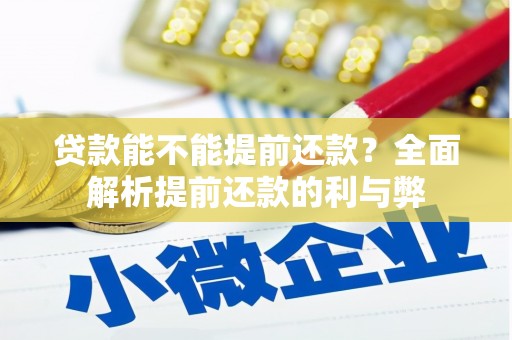 额济纳旗贷款能不能提前还款？全面解析提前还款的利与弊