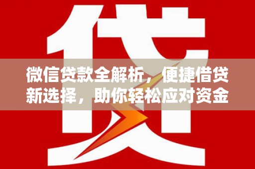 额济纳旗微信贷款全解析，便捷借贷新选择，助你轻松应对资金需求